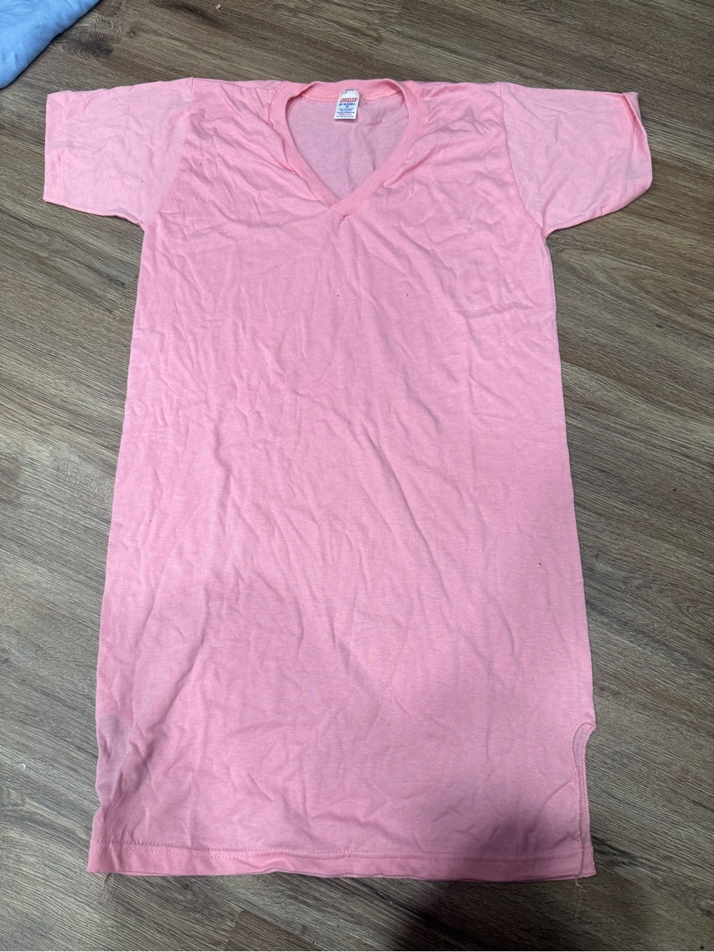 Vintage 70’s Jerzees Light Pink V-Neck Sleep Tee